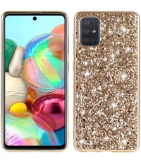 oTronica Samsung Galaxy A73 glitter backcover-Goud