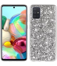 oTronica Samsung Galaxy A73 glitter backcover-Zilver