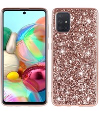 oTronica Samsung Galaxy A73 glitter backcover - Rosegoud