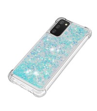 oTronica Samsung Galaxy A02S glitter backcover – Blauw