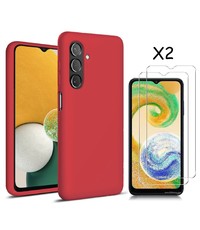 Ntech Samsung A04S hoesje silicone Liquid Nano case soft cover Rood