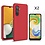 Ntech Hoesje Geschikt Voor Samsung Galaxy A04S / A13 5G Hoesje silicone Liquid Nano soft back cover Met 2x Screenprotector – Rood