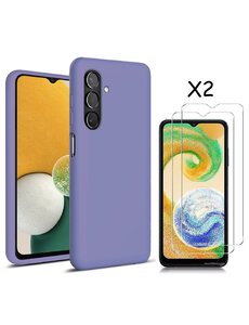 Ntech Samsung A04S hoesje silicone Liquid Nano case soft cover Lila