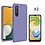 Ntech Hoesje Geschikt Voor Samsung Galaxy A04S / A13 5G Hoesje silicone Liquid Nano soft back cover Met 2x Screenprotector – Lila