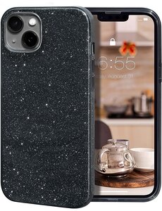 oTronica IPhone 13 glitter backcover – Zwart