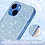 oTronica Geschikt voor iPhone 13 hoesje glitter backcover – Blauw – oTronica