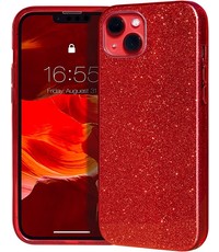 oTronica IPhone 13 glitter backcover – Rood