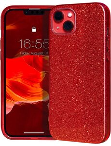 oTronica IPhone 13 glitter backcover – Rood