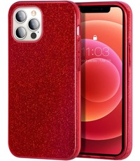 oTronica IPhone 13 Pro glitter backcover – Rood