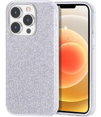 oTronica IPhone 13 Pro glitter backcover – Zilver