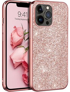 oTronica IPhone 13 Pro glitter backcover – Rosegoud