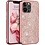 oTronica Geschikt voor iPhone 13 Pro hoesje glitter backcover – Rosegoud – oTronica