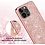 oTronica Geschikt voor iPhone 13 Pro hoesje glitter backcover – Rosegoud – oTronica