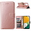 Ntech Hoesje Geschikt Voor Samsung Galaxy A04S / A13 5G hoesje bookcase Met 2x Screenprotector - tempered glass – Rosegoud