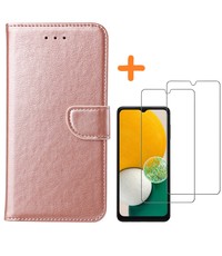 Ntech Samsung A04S hoesje bookcase Rose Goud - Galaxy A04S / A13 5G
