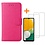 Ntech Hoesje Geschikt Voor Samsung Galaxy A04S / A13 5G hoesje bookcase Met 2x Screenprotector - tempered glass – Pink