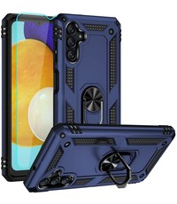 Ntech Samsung A04S Hoesje Anti-Shock Hybrid Armor hoesje Blauw