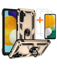 Ntech Samsung A04S Hoesje Anti-Shock Hybrid Armor hoesje Goud