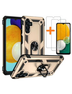 Ntech Samsung A04S Hoesje Anti-Shock Hybrid Armor hoesje Goud