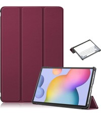 Ntech Samsung Tab S8 hoes Book Case Smart Cover Wine Rood