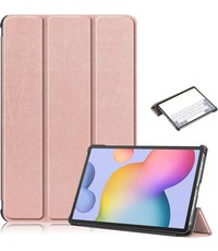 Ntech Samsung Tab S8 hoes Book Case Smart Cover Rose Goud