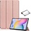Ntech Hoes Geschikt voor Samsung Galaxy Tab S8 hoes – Hoes Geschikt voor Samsung Galaxy Tab S7 hoes - Book Case - Smart Cover – trifold case – 11 inch – Rose Goud