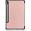 Ntech Hoes Geschikt voor Samsung Galaxy Tab S8 hoes – Hoes Geschikt voor Samsung Galaxy Tab S7 hoes - Book Case - Smart Cover – trifold case – 11 inch – Rose Goud