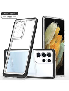 oTronica Samsung Galaxy S21 Ultra hoesje backcover met bumper – Zwart