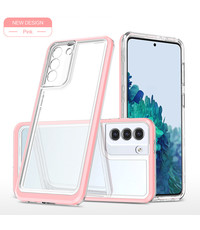 oTronica Samsung Galaxy S21 hoesje backcover met bumper – Roze