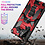 oTronica Hoesje Geschikt Voor Samsung Galaxy S22 Ultra hoesje rugged extreme backcover met ring houder Camouflage - Rood