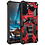 oTronica Hoesje Geschikt Voor Samsung Galaxy S22 Plus hoesje rugged extreme backcover met ring houder Camouflage - Rood