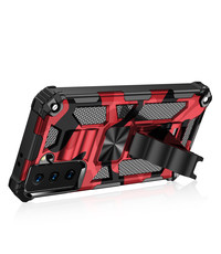 oTronica Samsung S22 rugged extreme backcover met ring houder Camouflage rood