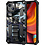 oTronica Geschikt voor iPhone 12 Pro Max hoesje rugged extreme backcover met ring houder Camouflage - Marine Blauw