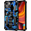 oTronica Geschikt voor iPhone 12 Mini hoesje rugged extreme backcover met ring houder Camouflage - Blauw