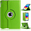Ntech Hoes geschikt voor iPad A16 hoes 11th Generation 11 Inch 2025 Groen / iPad 2022 (10.9) 10e generatie draaibare bookcase 360° Case
