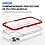 Ntech Hoesje Geschikt voor iPhone 14 Hoesje met bumper - Shockproof case – Rood / Transparant