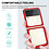 Ntech Hoesje Geschikt Voor Samsung Galaxy Z Flip 4 Hoesje met bumper - Shockproof case – Rood / Transparant
