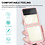 Ntech Samsung Galaxy Z Flip 4 Hoesje met bumper - Shockproof case – Rose Goud / Transparant