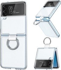 Ntech Samsung Z Flip 4 hoesje Transparant Luxe Backcover