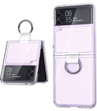 Ntech Samsung Z Flip 3 hoesje Transparant Luxe Backcover