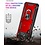 Ntech Samsung Galaxy Z Flip 4 hoesje met Ring Houder - Anti-Shock Hybrid Armor case - Rood