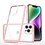 Ntech Hoesje Geschikt voor iPhone 14 Plus Hoesje met bumper - Shockproof case – Rosegoud / Transparant