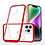 Ntech Hoesje Geschikt voor iPhone 14 Plus Hoesje met bumper - Shockproof case – Rood / Transparant