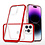 Ntech Hoesje Geschikt voor iPhone 14 Pro Max Hoesje met bumper - Shockproof case – Rood / Transparant