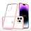 Ntech Hoesje Geschikt voor iPhone 14 Pro Max Hoesje met bumper - Shockproof case – Rosegoud / Transparant