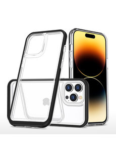 Ntech iPhone 14 Pro Hoesje met bumper Zwart / Transparant