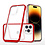 Ntech Hoesje Geschikt voor iPhone 14 Pro Hoesje met bumper - Shockproof case – Rood / Transparant