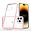 Ntech Hoesje Geschikt voor iPhone 14 Pro Hoesje met bumper - Shockproof case – Rose / Transparant