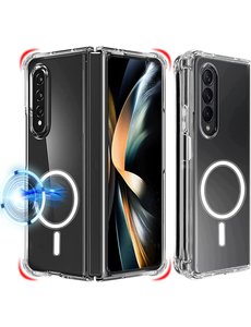 Ntech Samsung Z Fold 4 hoesje met Oplaadfunctie