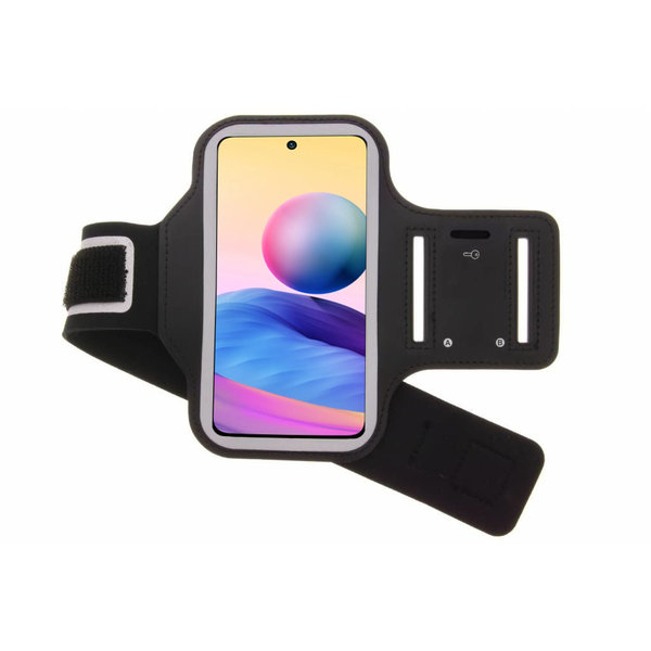 Ntech Hoesje Geschikt voor Xiaomi Redmi Note 10 Pro hardloop armband - Sportband - hoesje - zwart